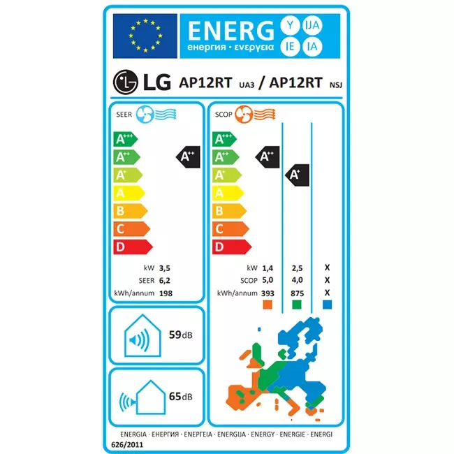 LG Air Purifying Inverter airco R32 3,5 kW set