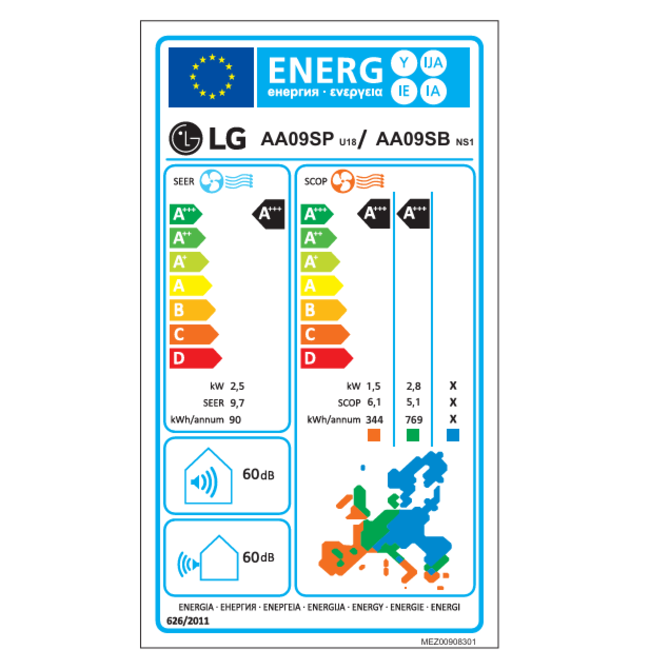 LG ARTCOOL AI AIR Mat Zwart Dual Interver airco R32 2,5 kW set