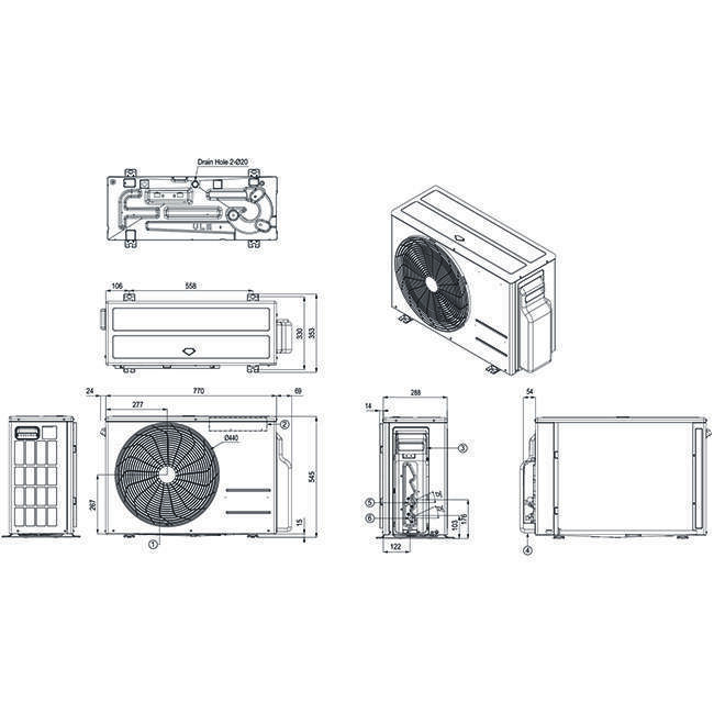 LG ARTCOOL AI AIR Mat Zwart Dual Interver airco R32 2,5 kW set