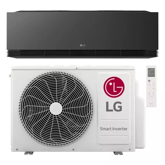 LG ARTCOOL AI AIR Mat Zwart Dual Interver airco R32 3,5 kW set