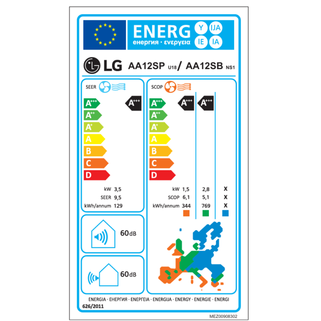LG ARTCOOL AI AIR Mat Zwart Dual Interver airco R32 3,5 kW set