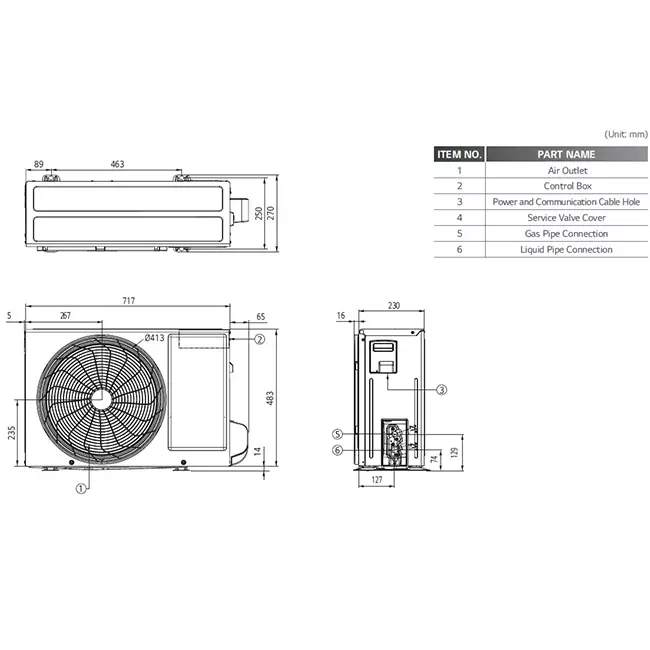 LG Artcool Beige Inverter airco R32 2,5 kW set