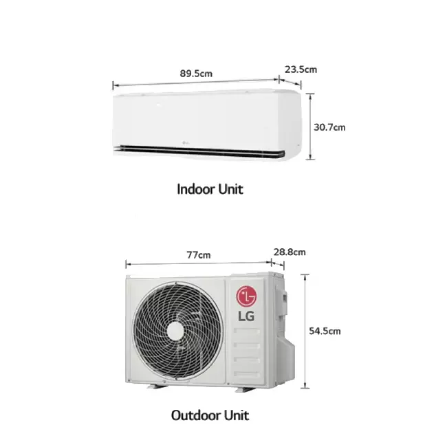LG Dualcool Deluxe Dual Inverter airco R32 2,5 kW set