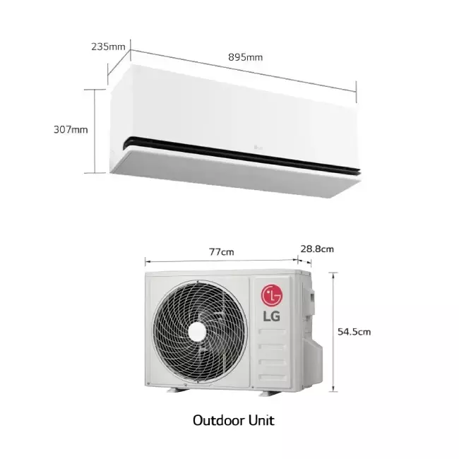 LG Dualcool Deluxe Dual Inverter airco R32 7,0 kW set