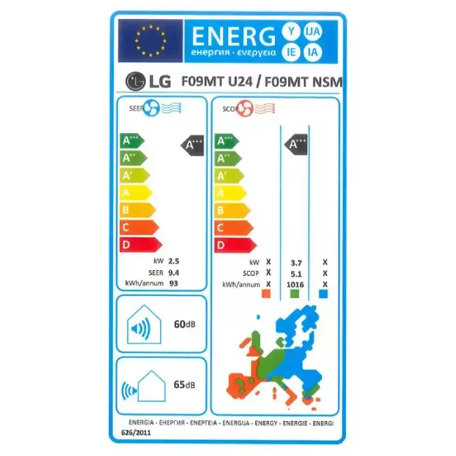 LG F09MT Prestige Dual Inverter airco 2,5 kW set
