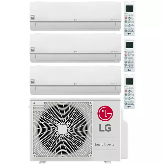 LG Triple split airco MU3R19-090909 R32 3x2,5 kW set