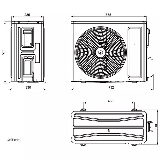 Tosot CLIVIA by GREE Inverter airco Black R32 3,5 kW set
