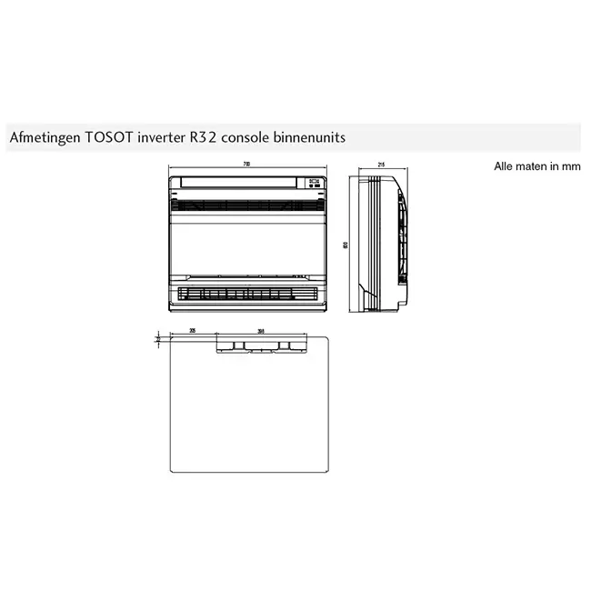 Tosot CONSOLE by GREE Inverter airco R32 3,5 kW set