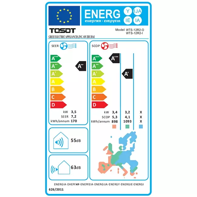 Tosot CONSOLE by GREE Inverter airco R32 3,5 kW set