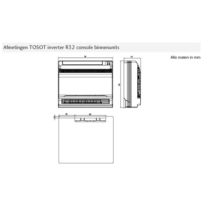 Tosot CONSOLE by GREE Inverter airco R32 5,2 kW set
