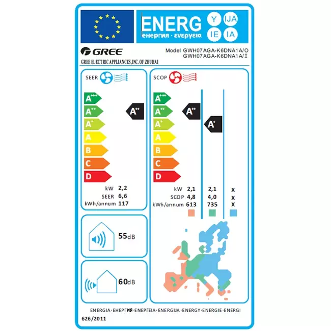 Tosot PULAR by GREE single split airco R32 2,2 kW set