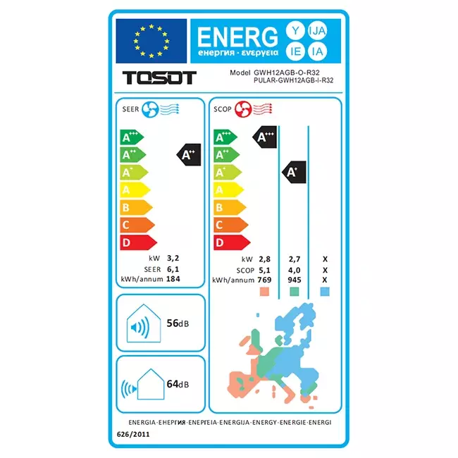 Tosot PULAR by GREE single split airco R32 3,5 kW set