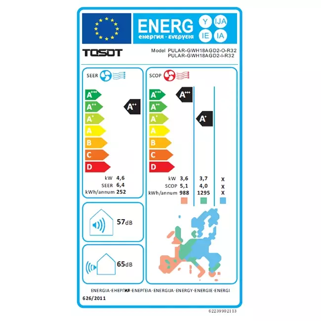 Tosot PULAR by GREE single split airco R32 5,0 kW set