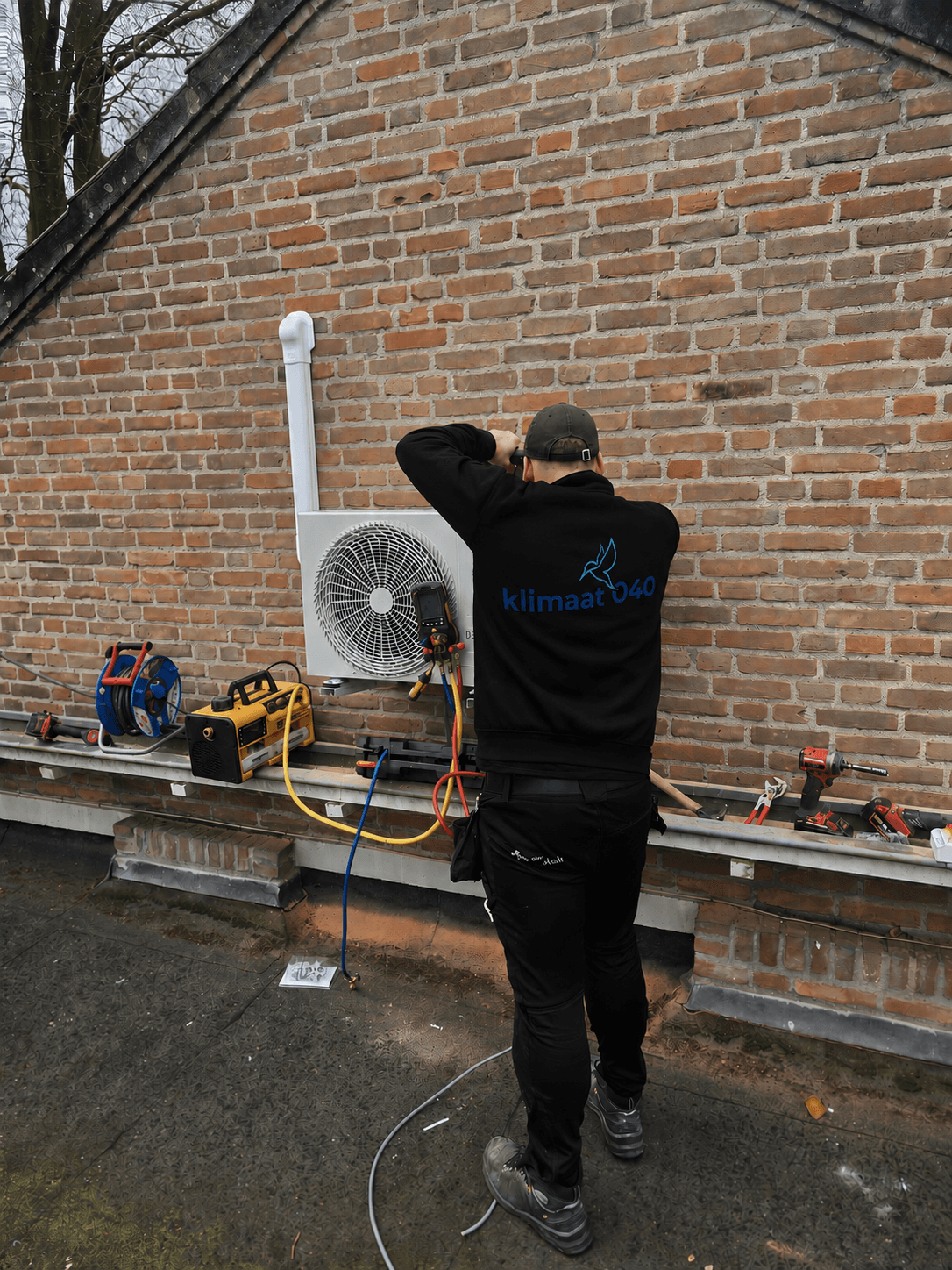 Warmtepomp-installatie in een Nederlandse woning